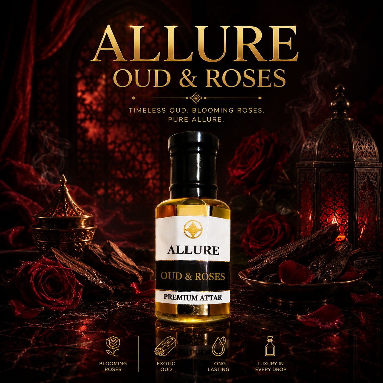 Oud & Roses Premium Quality Attar