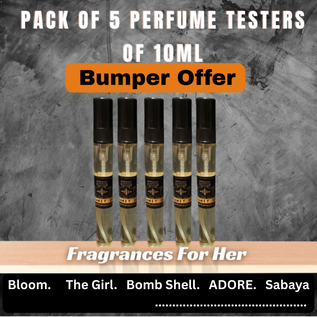 Pack of 5 perfume for her testers of 10ml