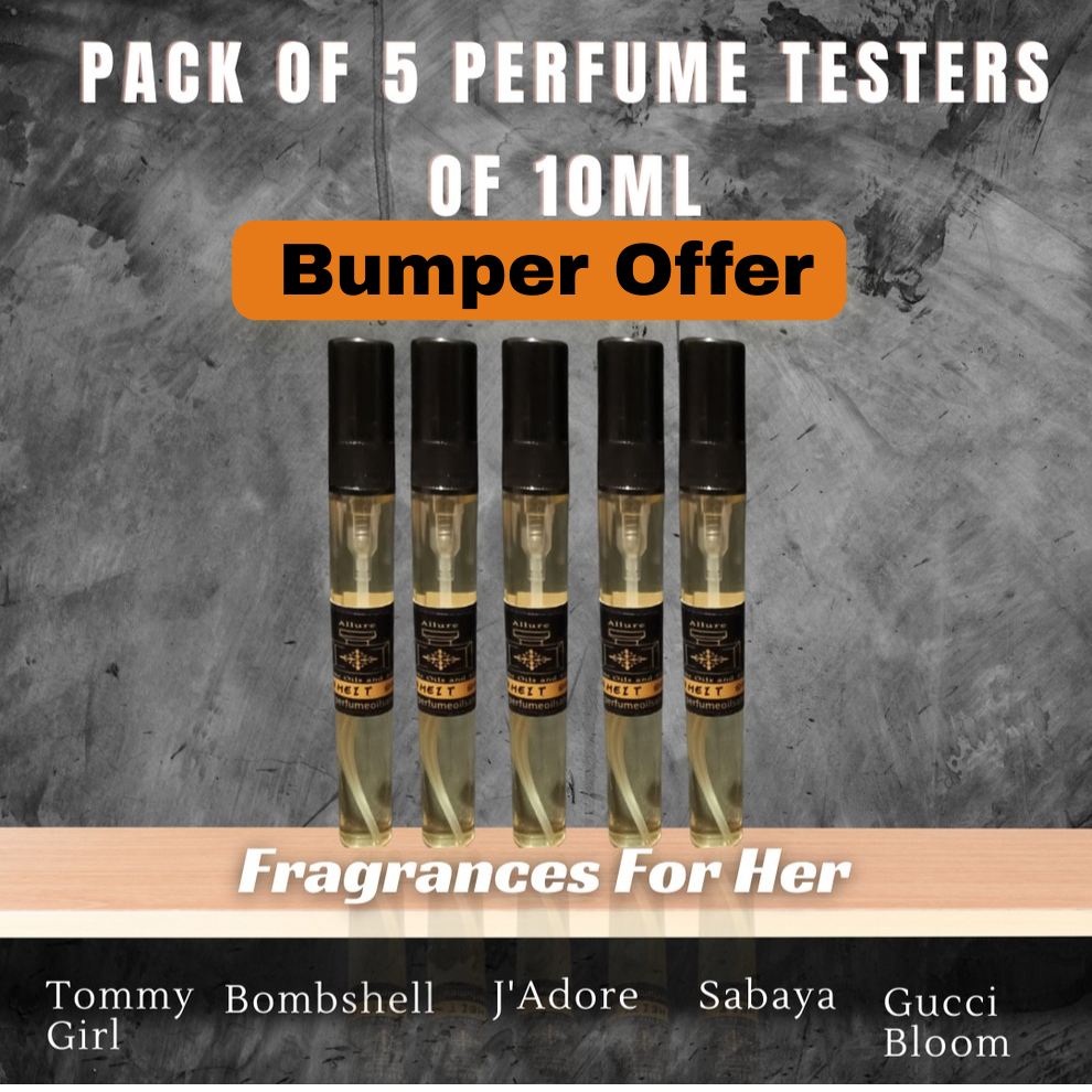 Pack of 5 perfume for her testers of 10ml