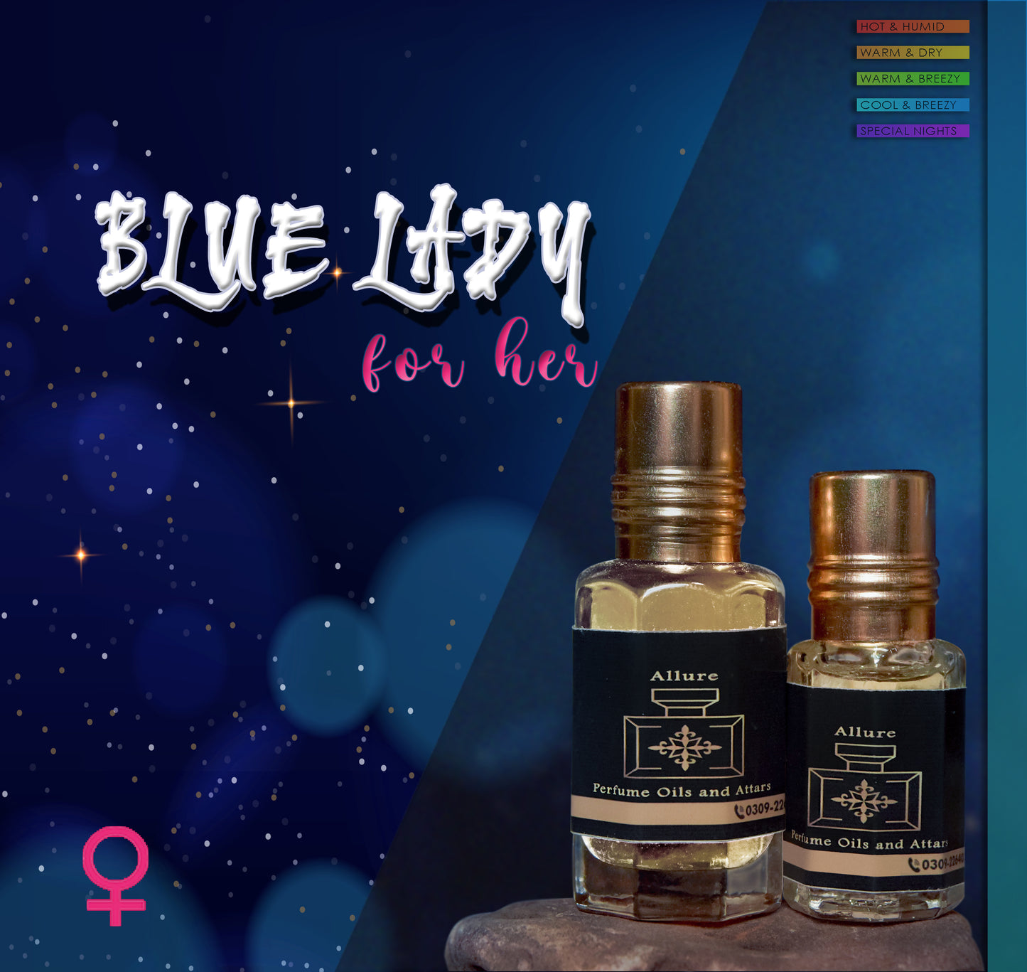 Blue Lady attar in high quality