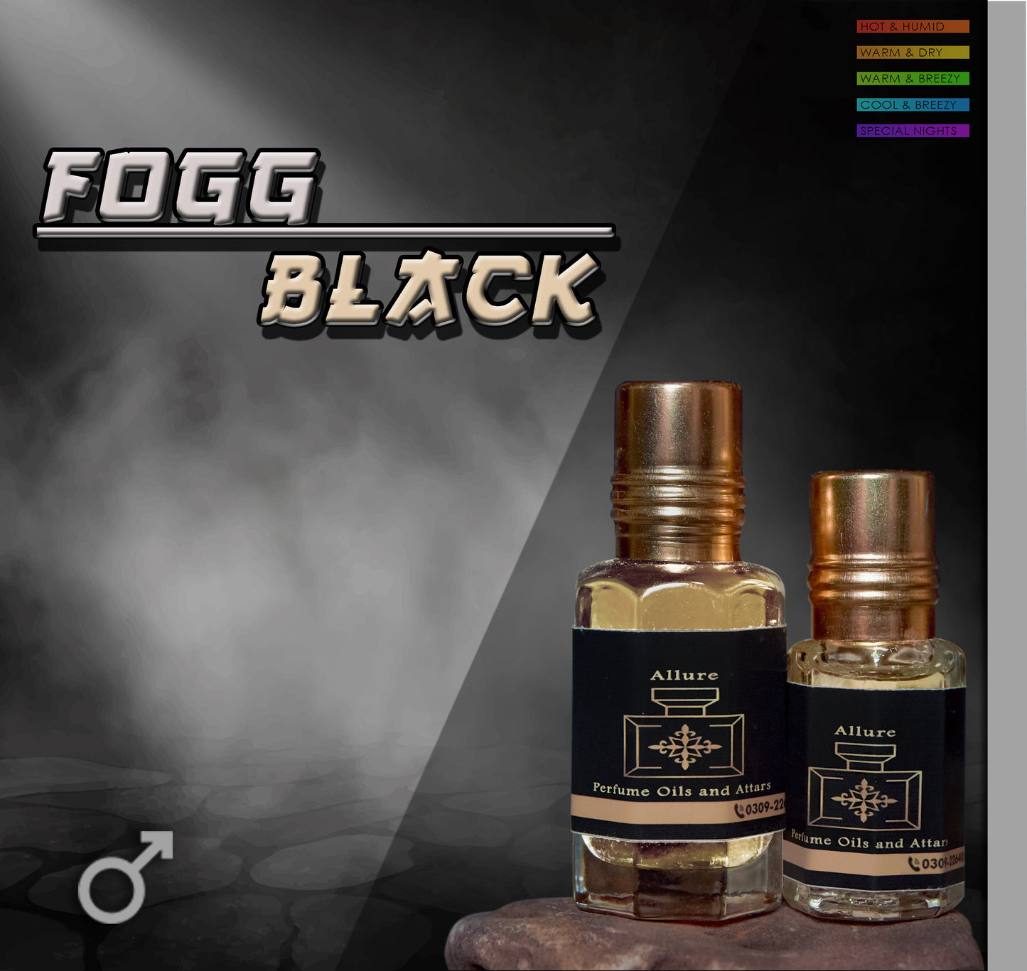 Attar Fogg Black (Alcohol Free Perfume Oil)