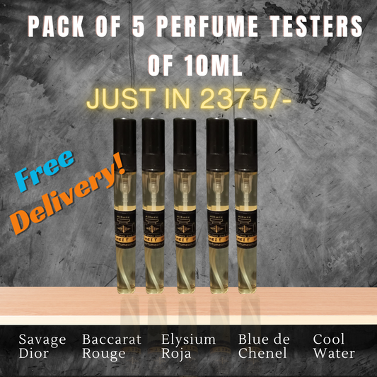 Pack of 5 perfume testers of 10ml in 2375