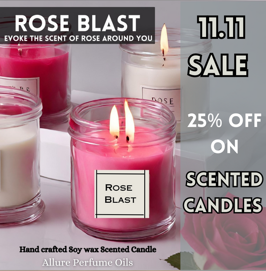 Rose Blast Soy Wax Scented Candle