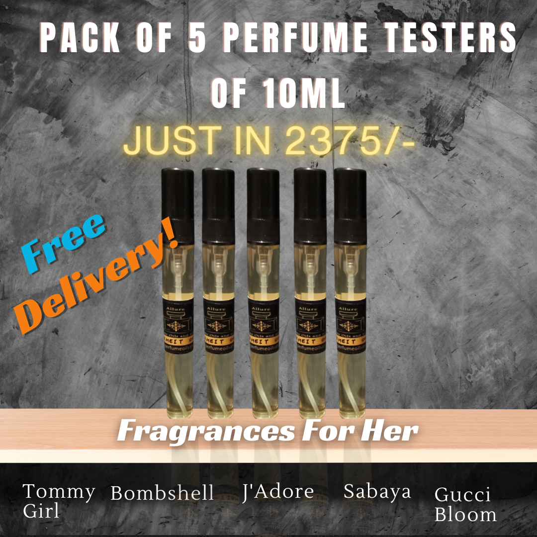 Pack of 5 perfume for her testers of 10ml in 2375