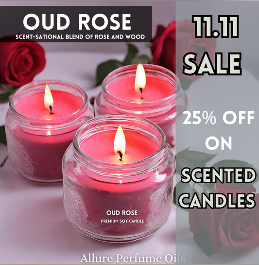 Oud Rose Soy Wax Scented Candle