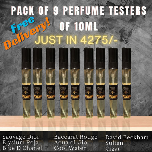 Pack of 10 perfume testers of 10ml in 4275