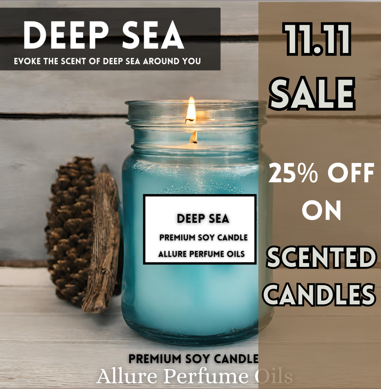 Deep Sea Soy Wax Scented Candle