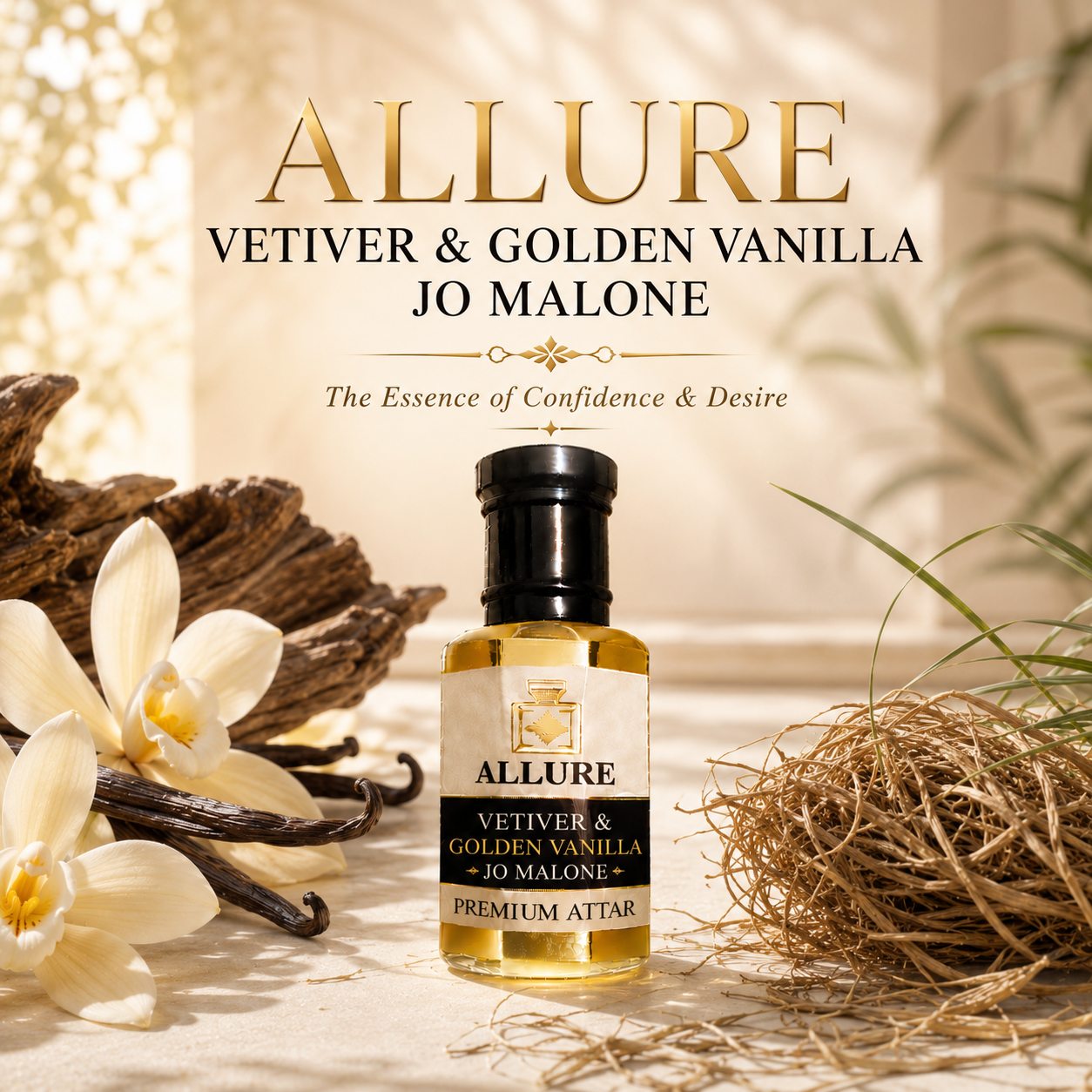 Vetiver & Golden Vanilla Premium Quality Attar (perfume oil)